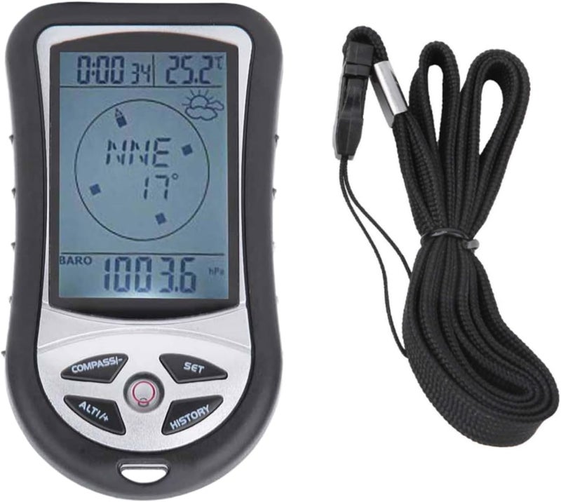 Topyond Multi-Functional Electronic Altimeter, Digital Altimeter Barometer, Blue LED Backlight Meter, Essential for Outdoor Climbing, Hiking, Hunting, Camping and Travel - Image 1